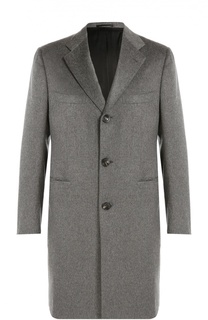 Кашемировое однобортное пальто Kiton