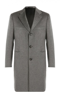 Кашемировое однобортное пальто Kiton