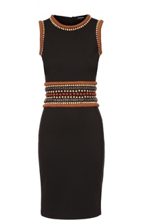 Облегающее платье без рукавов с декоративной отделкой Dsquared2