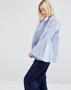 Рубашка в полоску с рукавами-колокол ASOS WHITE - Мульти