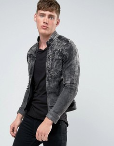 Куртка узкого кроя с молниями и потертостями G-Star Arc 3D - Серый