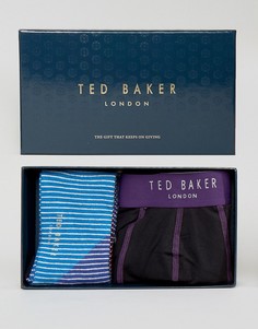 Подарочный набор из боксеров-брифов и носков Ted Baker - Мульти