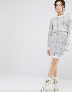 Willow and Paige Oversize Check Mini Skirt Co-Ord - Мульти