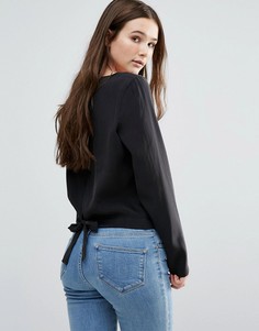 Топ с завязкой сзади Pieces Ganya - Черный