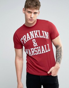 Футболка с логотипом Franklin and Marshall - Красный