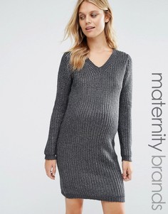 Платье-джемпер для беременных Mamalicious Maternity - Серый Mama.Licious