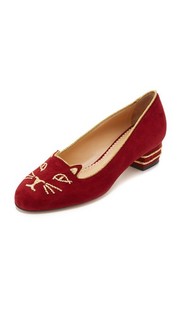 Туфли на невысоком тонком каблуке Charlotte Olympia