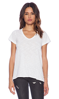 Slub jersey short sleeve shrunken boyfriend tee - Wilt