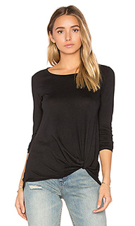 Light weight jersey twist front long sleeve tee - Bobi