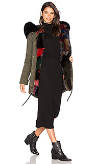 Steller canvas parka with blue fox &amp; rex rabbit fur - Moose Knuckles