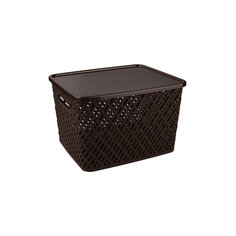 Корзина "Плетенка" (350х290х225)с крыш., Alternativa, коричневый