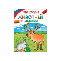 Раскраска "Животные", Моя Россия Росмэн