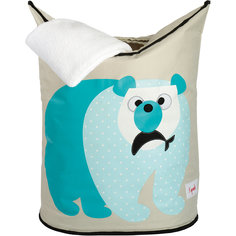Корзина для белья Белый мишка (Blue Polar Bear), 3 Sprouts