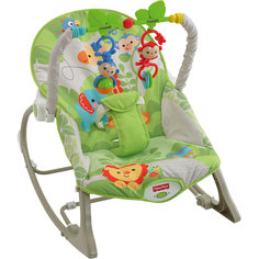 Портативное кресло-качалка "Веселые обезьянки из тропического леса", Fisher-price Mattel
