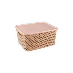 Корзина "Плетенка" (350х290х175)с крыш., Alternativa, бежевый