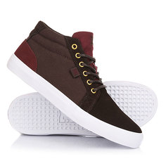 Кеды кроссовки высокие DC Council Mid Sd Chocolate/Oxblood