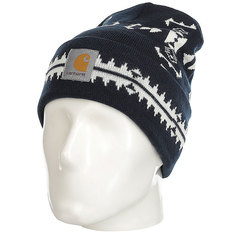 Шапка Carhartt Wip Origin Fragment Beanie Navy/Snow