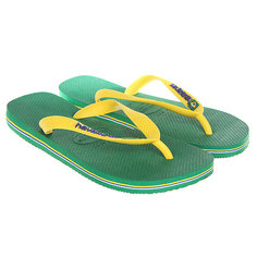 Вьетнамки Havaianas Brasil Logo Green/Yellow