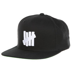 Бейсболка с прямым козырьком Undefeated 5 Strike Cap Black