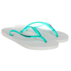 Вьетнамки женские Havaianas Slim Logo White/Green