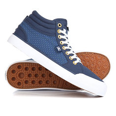 Кеды кроссовки высокие женские DC Evan Txse Blue/Brown/White