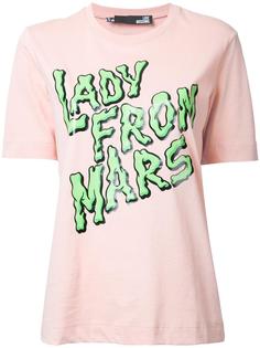 футболка с принтом 'lady from mars' Love Moschino