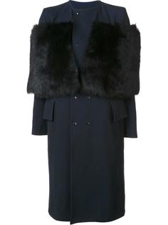furred panel coat Toga