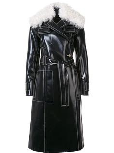 shearling collar trench coat Proenza Schouler