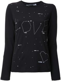 футболка с длинными рукавами и принтом звезд Love Moschino