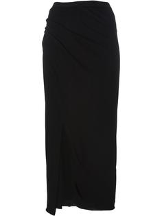 трикотажная юбка с разрезом Rick Owens Lilies