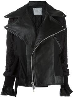 biker-style bomber jacket Sacai