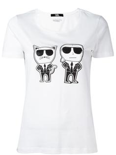 футболка 'Karl and Choupette' Karl Lagerfeld