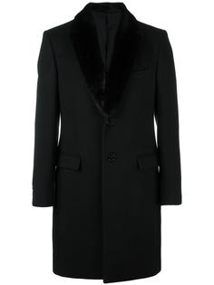 пальто с лацканами из меха норки Fendi