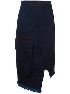 асимметричная джинсовая юбка Marques'almeida