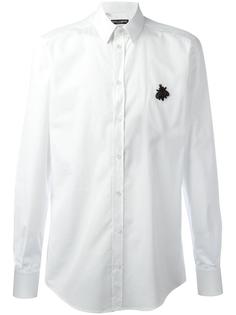 рубашка с вышивкой пчелы Dolce & Gabbana