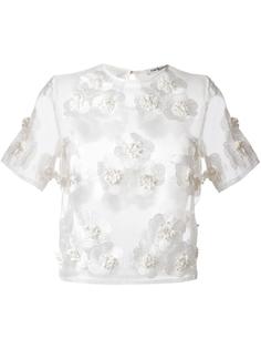 sheer embroidered top Cacharel