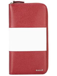 striped zip up cardholder Bally