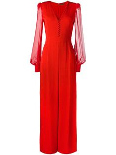 buttoned v-neck jumpsuit Alexander McQueen