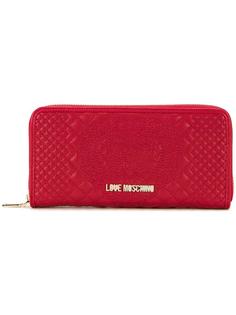 quilted zip around wallet Love Moschino