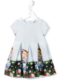 Alice in Wonderland print dress Monnalisa