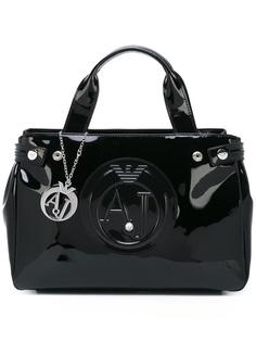 embossed logo tote bag Armani Jeans