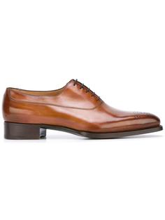 туфли Оксфорды в стиле брог Santoni