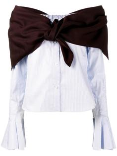 tie scarf detail striped shirt Jacquemus