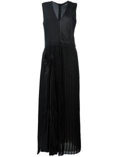 v-neck pleated dress Erika Cavallini