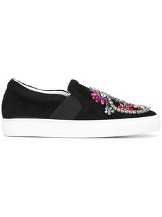 декорированные кеды-слипон  Lanvin