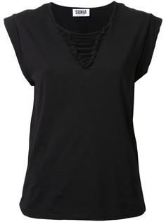 lace-up V-neck blouse Sonia By Sonia Rykiel