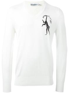 monkey embroidered jumper Alexander McQueen