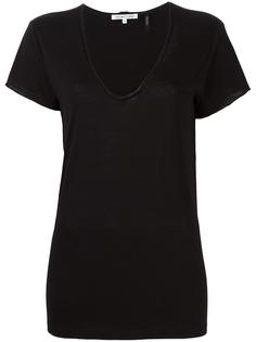 футболка с глубоким вырезом Helmut Lang