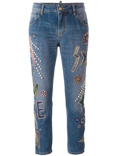 embellished cropped jeans  Amen