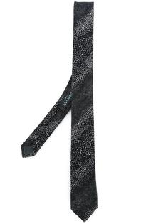 skinny diagonal pattern tie Lanvin